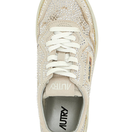 Autry Beige Cowhide Chunky Sneakers