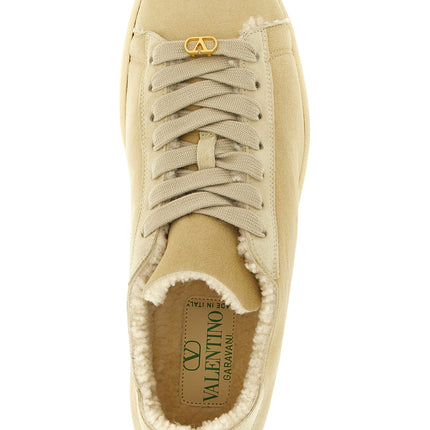 Valentino Garavani Beige Goatskin Low Top Sneakers