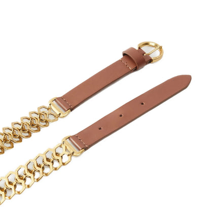 PINKO Brown Calfskin Regular Belt