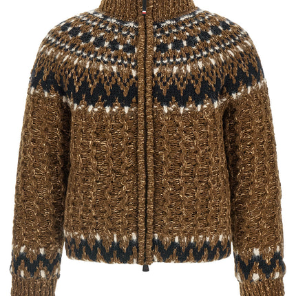 Moncler Grenoble Brown Wool Full-Length Jacket