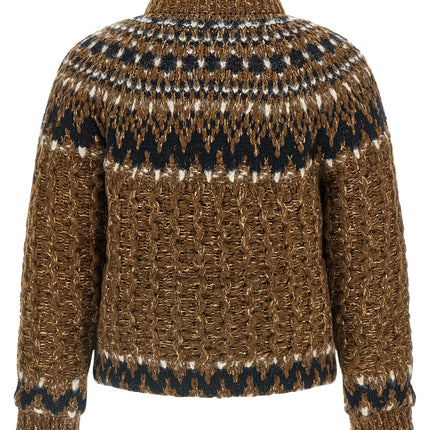 Moncler Grenoble Brown Wool Full-Length Jacket