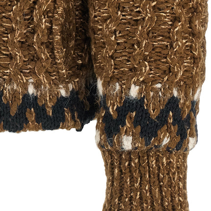 Moncler Grenoble Brown Wool Full-Length Jacket
