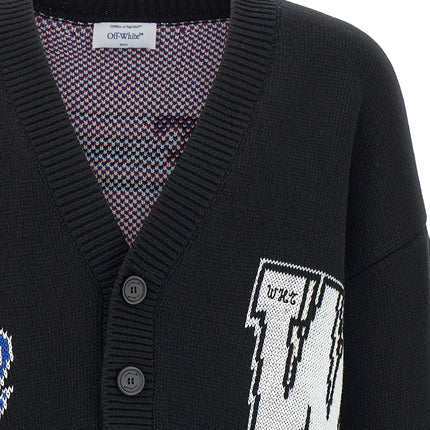 Off-White Black Cotton Cardigan