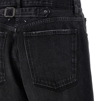 Maison Margiela Black Cotton Straight-Leg Jeans