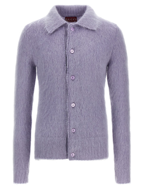 Gucci Purple Wool Cardigan