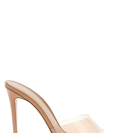 Gianvito Rossi Beige Plastic Stiletto Heel Sandals