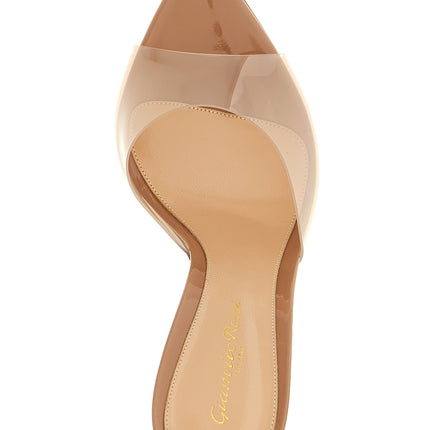 Gianvito Rossi Beige Plastic Stiletto Heel Sandals