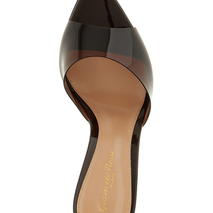 Gianvito Rossi Brown Plastic Stiletto Heel Sandals