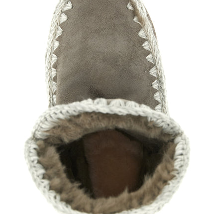 Mou Gray Lambskin Ankle Boots
