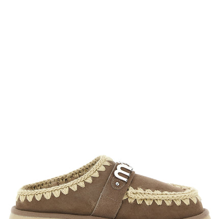 Mou Brown Lambskin Clogs