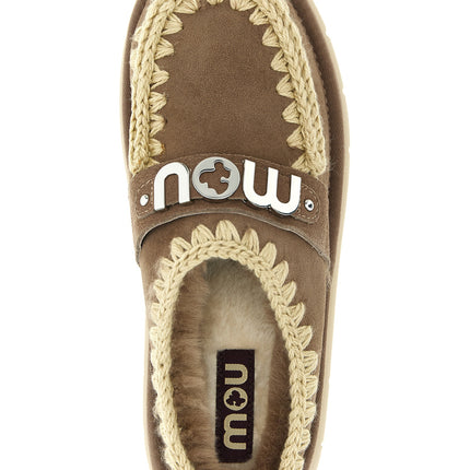 Mou Brown Lambskin Clogs
