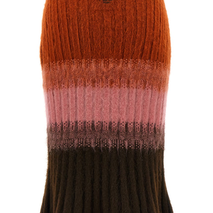 Fendi Multicolor Wool Midi Skirt