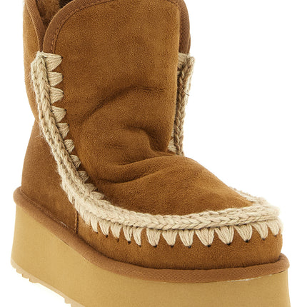Mou Brown Lambskin Ankle Boots