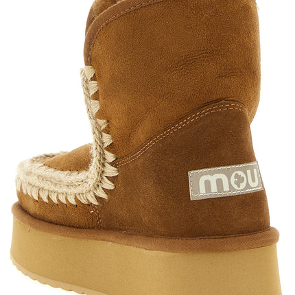 Mou Brown Lambskin Ankle Boots