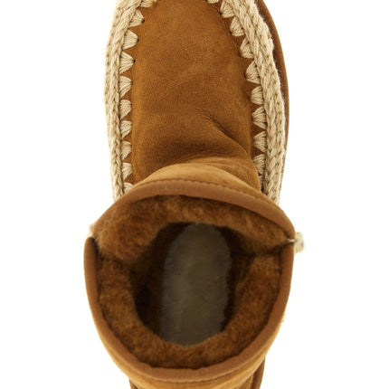 Mou Brown Lambskin Ankle Boots