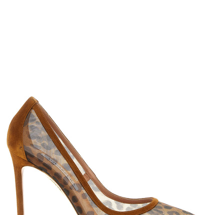 Aquazzura Brown Textile High Heel Pumps