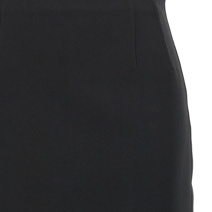 Max Mara Black Viscose Midi Skirt