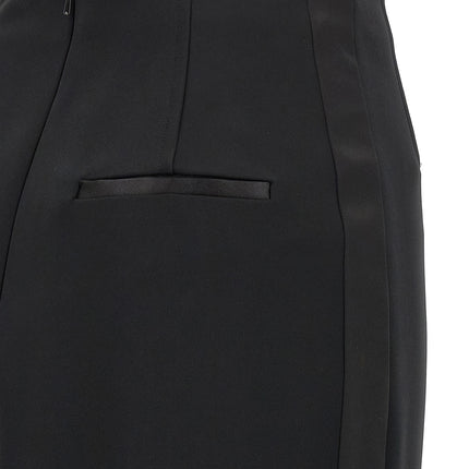 Max Mara Black Viscose Midi Skirt