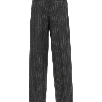 Sportmax Gray Virgin Wool Dress Pants