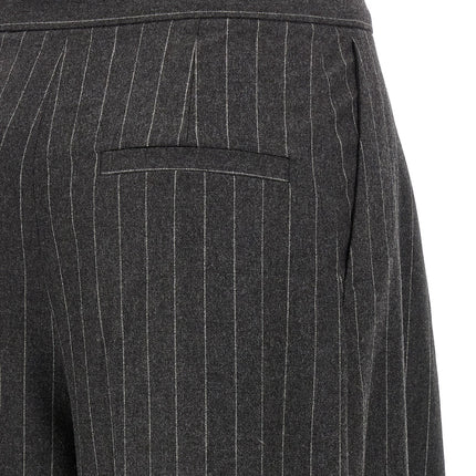 Sportmax Gray Virgin Wool Dress Pants