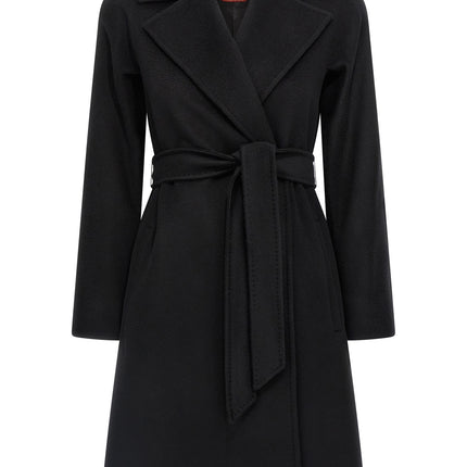 Max Mara Black Virgin Wool Coat