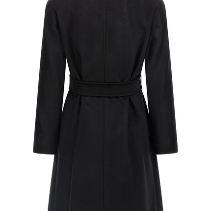 Max Mara Black Virgin Wool Coat