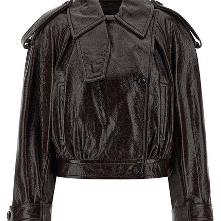 Sportmax Brown Cotton Coat
