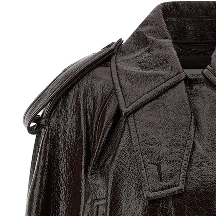 Sportmax Brown Cotton Coat