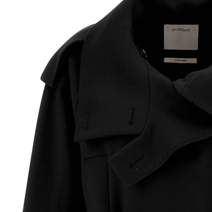 Sportmax Black Virgin Wool Coat