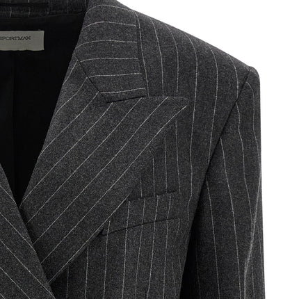 Sportmax Gray Virgin Wool Blazer