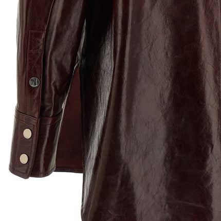 Sportmax Bordeaux Lamb Leather Blouse