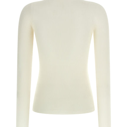 Sportmax White Virgin Wool Cardigan