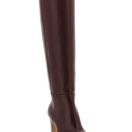Paris Texas Bordeaux Leather Over The Knee