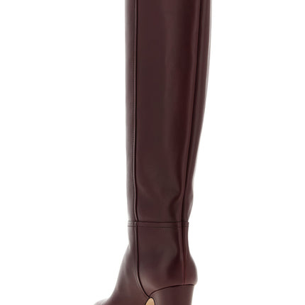 Paris Texas Bordeaux Leather Over The Knee
