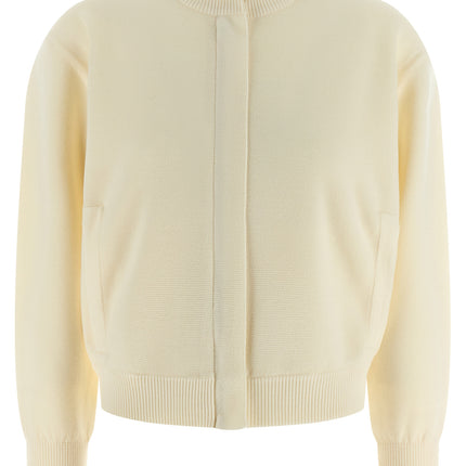 Max Mara White Virgin Wool Cardigan
