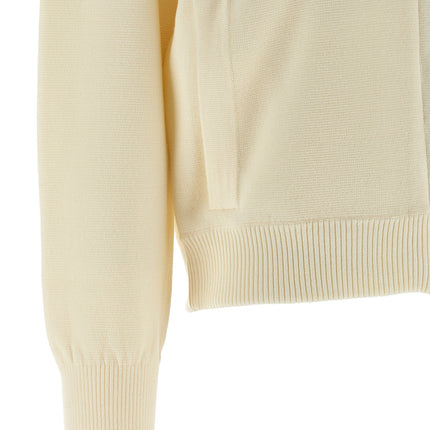 Max Mara White Virgin Wool Cardigan