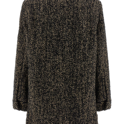 Max Mara Multicolor Virgin Wool Shell Jacket