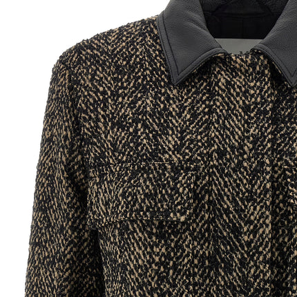 Max Mara Multicolor Virgin Wool Shell Jacket