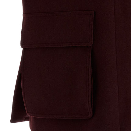 Max Mara Bordeaux Virgin Wool Sleeveless Jacket