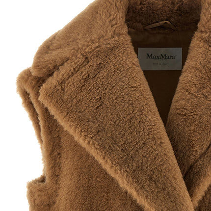 Max Mara Beige Wool Sleeveless Jacket