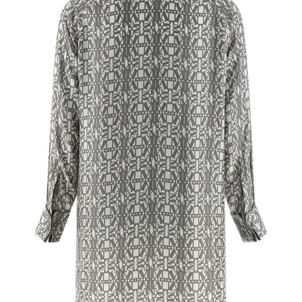 Max Mara Gray Silk Short Dress