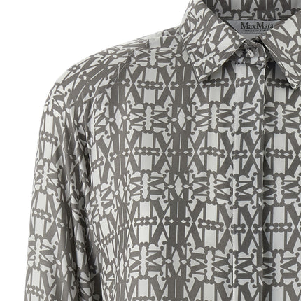 Max Mara Gray Silk Short Dress