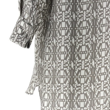 Max Mara Gray Silk Short Dress