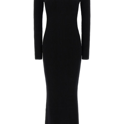 Max Mara Black Wool Long Dress
