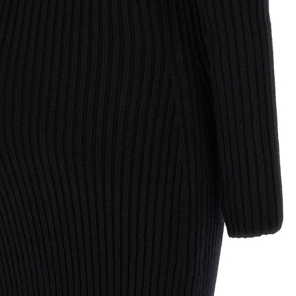 Max Mara Black Wool Long Dress