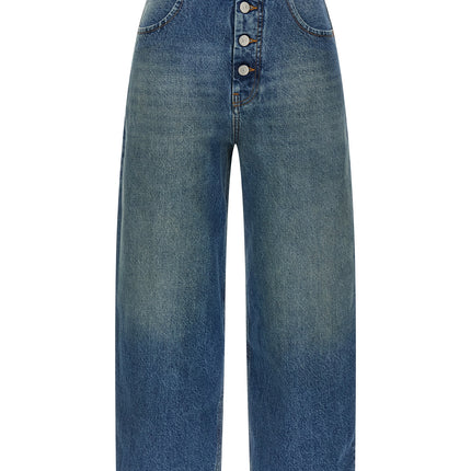 MM6 Maison Margiela Blue Cotton Straight-Leg Jeans