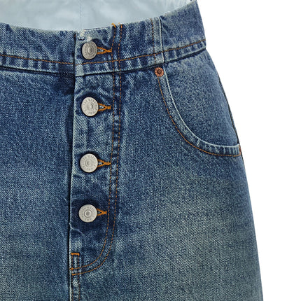 MM6 Maison Margiela Blue Cotton Straight-Leg Jeans