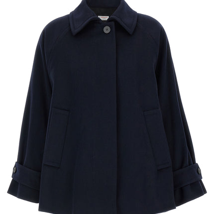 Alberto Biani Blue Virgin Wool Coat