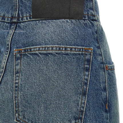 MM6 Maison Margiela Blue Cotton Straight-Leg Jeans