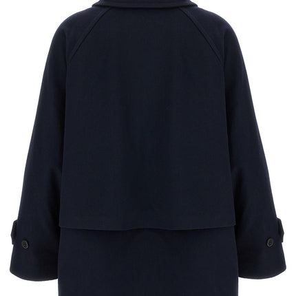 Alberto Biani Blue Virgin Wool Coat